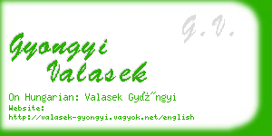 gyongyi valasek business card